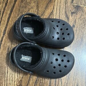 CROCS Kids Black Slippers